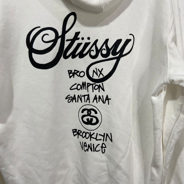 『送料無料』Stussy ステューシー ワールドツアー グラフィックロゴパーカー L USA