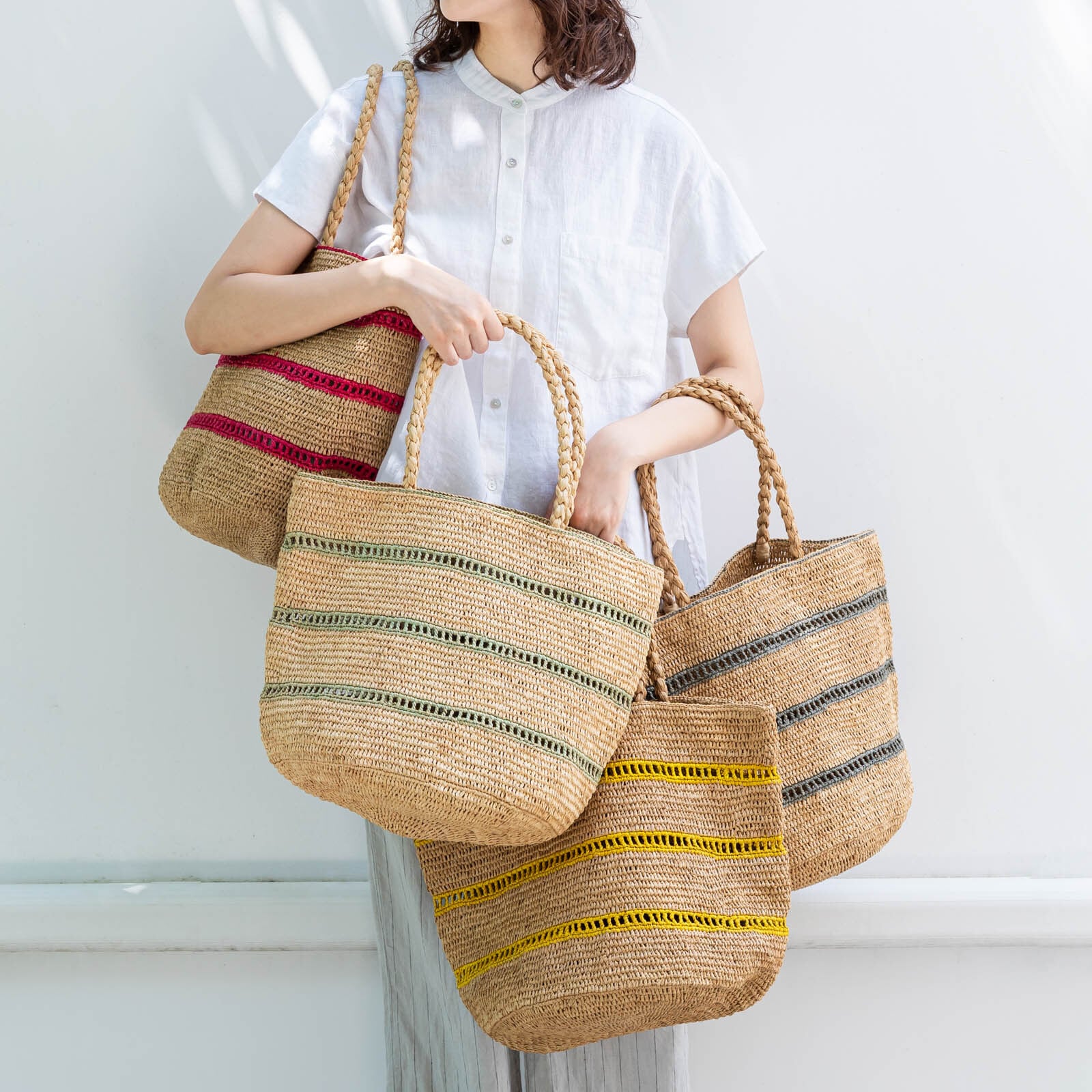MADE IN MADA / ALICE MM 3 LACE ラフィアバッグ | Zakka so-la