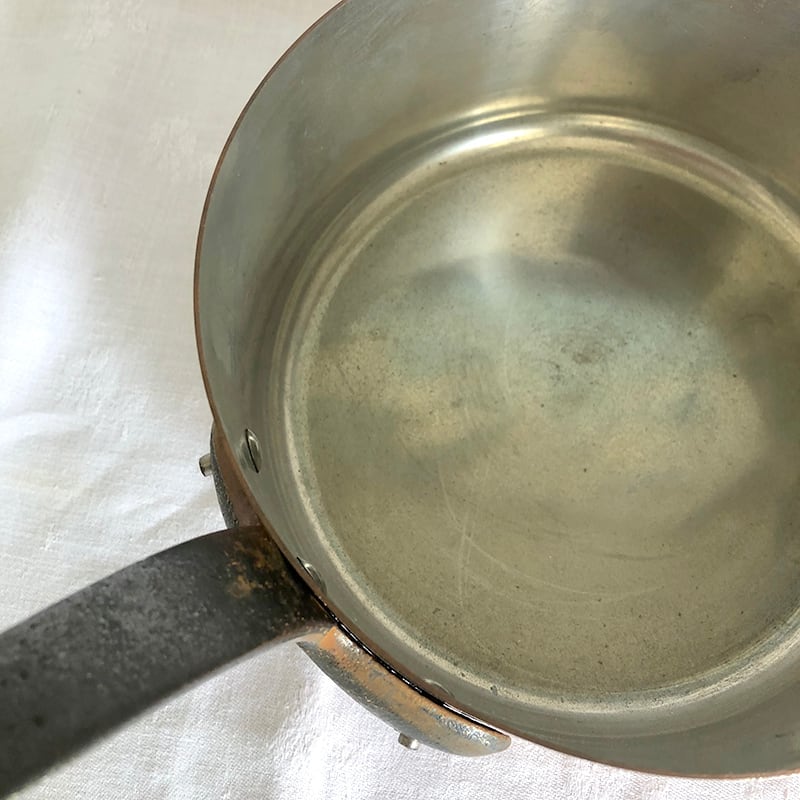 フランス製 FABRICATION FRANCAISE 銅片手鍋 銅鍋 直径160mm 12KWbl7