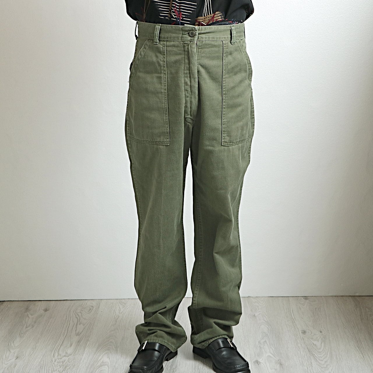 70s US ARMY OG107 ベイカー ミリタリー パンツ ジップ 古着 used 70s US ARMY OG107 ベイカー ミリタリー パンツ ジップ 古着 used