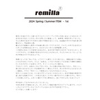 Remilla 2024SS 〈ポートジップスモック〉△マスタード