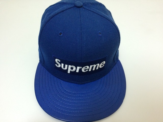 12AW/Supreme×NEW ERA/ボックスロゴキャップ/59.6ｃｍ/レザー