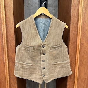 EUROPE VINTAGE ANIMAL BUTTON CORDS VEST ⑧
