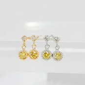 【受注生産】イエローダイヤ ピアス