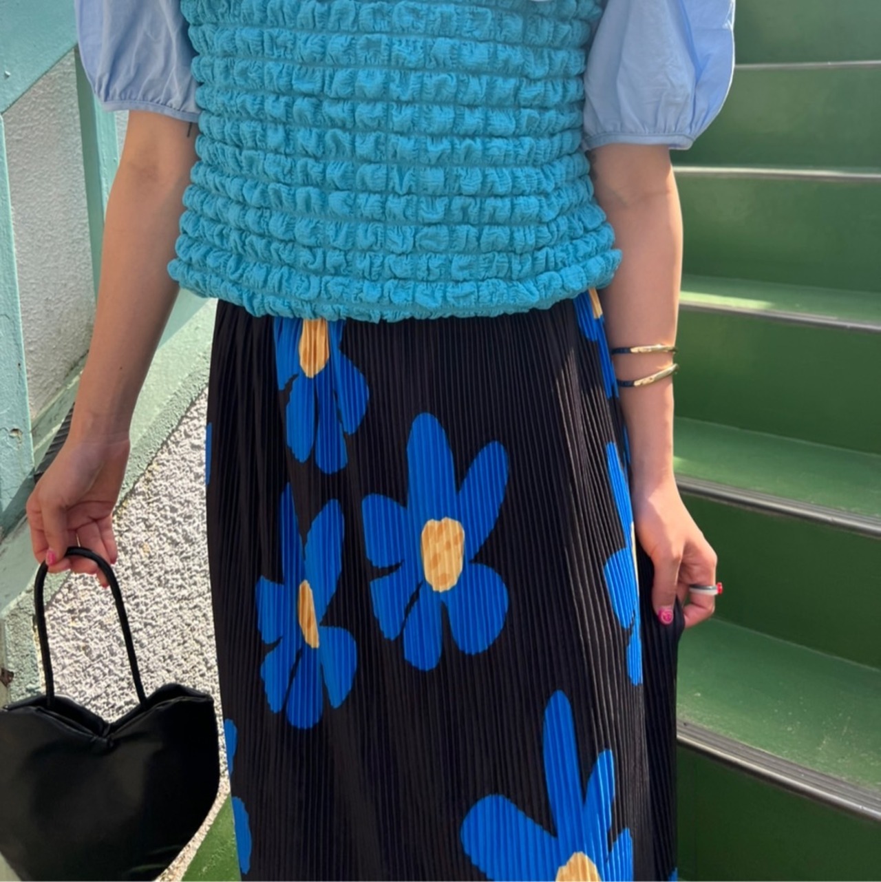 flower pleats skirt_LN01374 | lanan(ラナン)