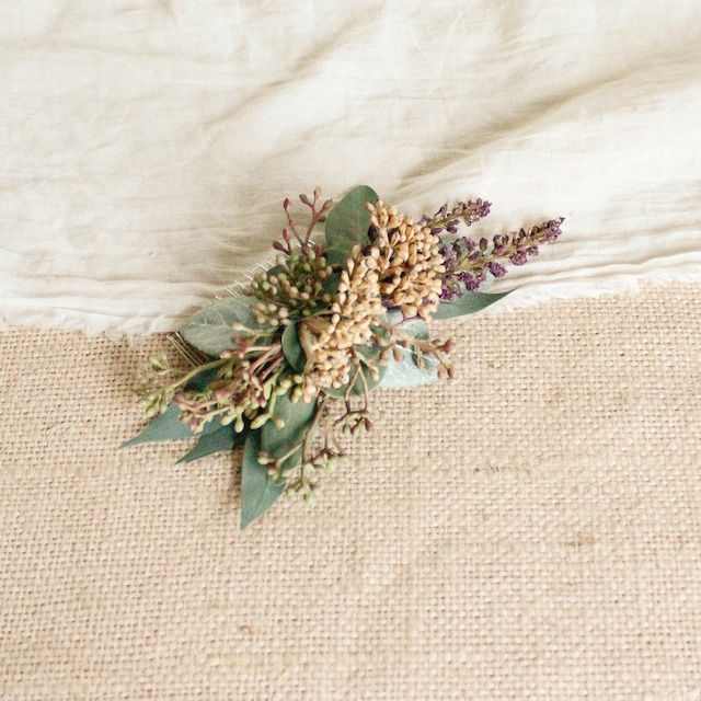 Hair ornament for "Banksia Bouquet "