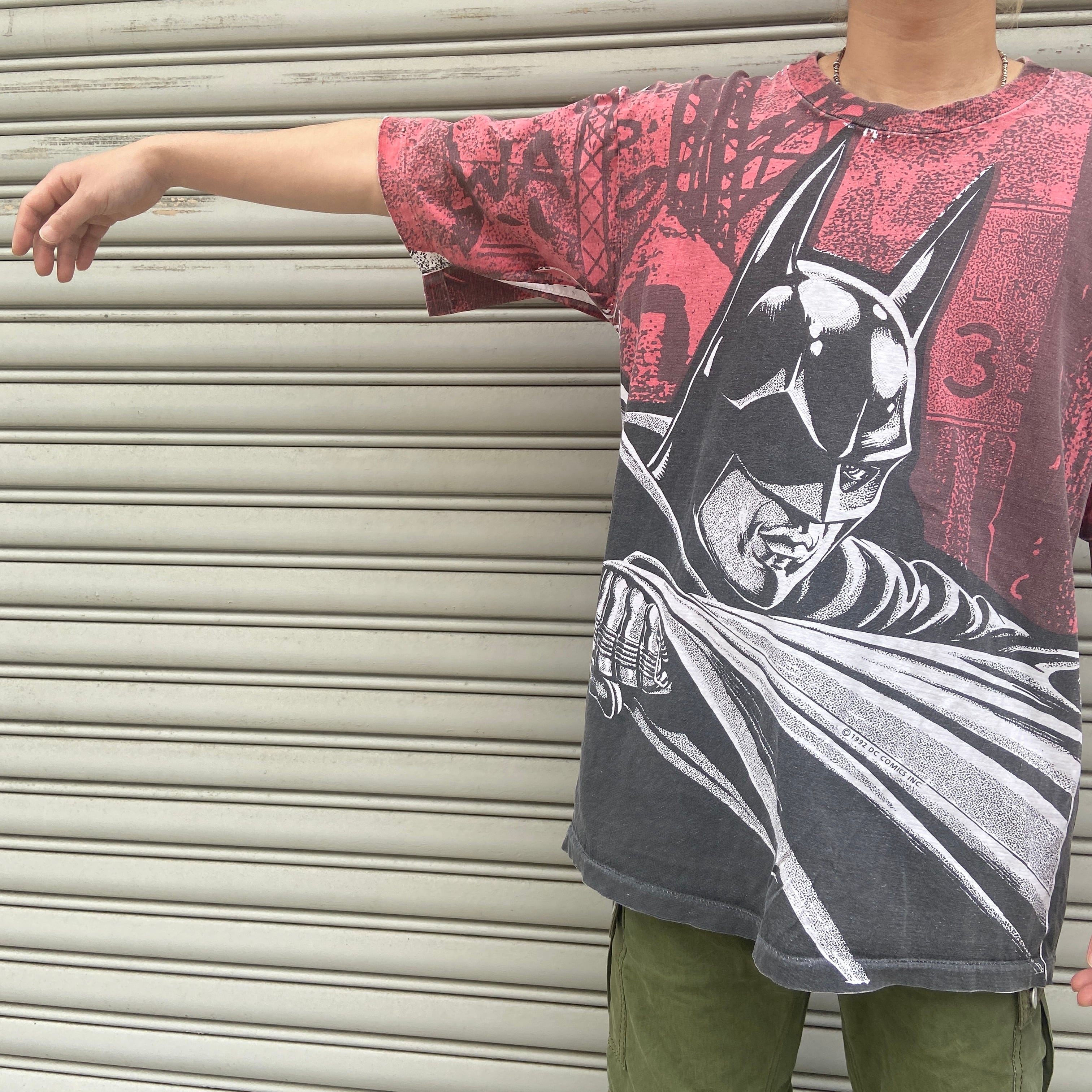 90年代 バットマン Batman tシャツ 総柄 90s バットマン 総柄Tシャツ XL DC コミックス USA製 | 古着屋 Uan