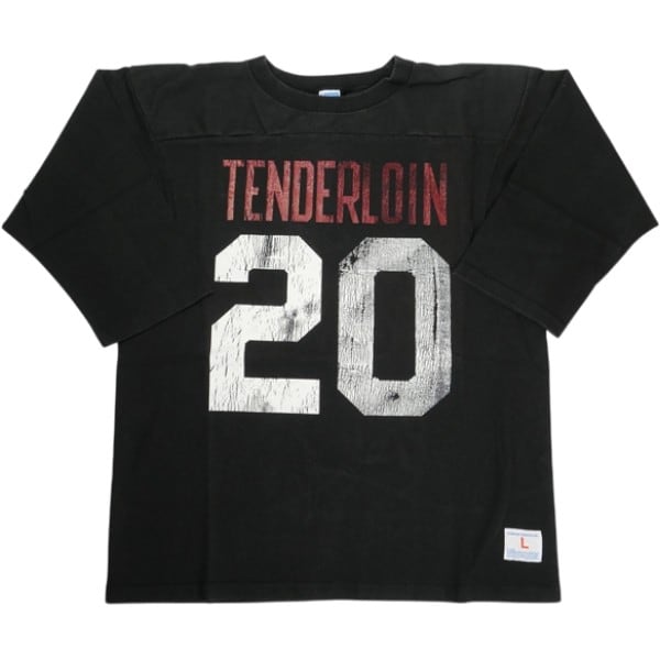 テンダーロイン チャンピオン ナンバリングフットボールT XL Size【L】 TENDERLOIN テンダーロイン T-NFL CHAMPION BLACK