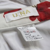 【社交ダンス衣装】スカート U:NA ユーナ 白 赤 緑 ホワイト レッド グリーン 花柄 かわいい 可愛い シック 上品 気品 清楚