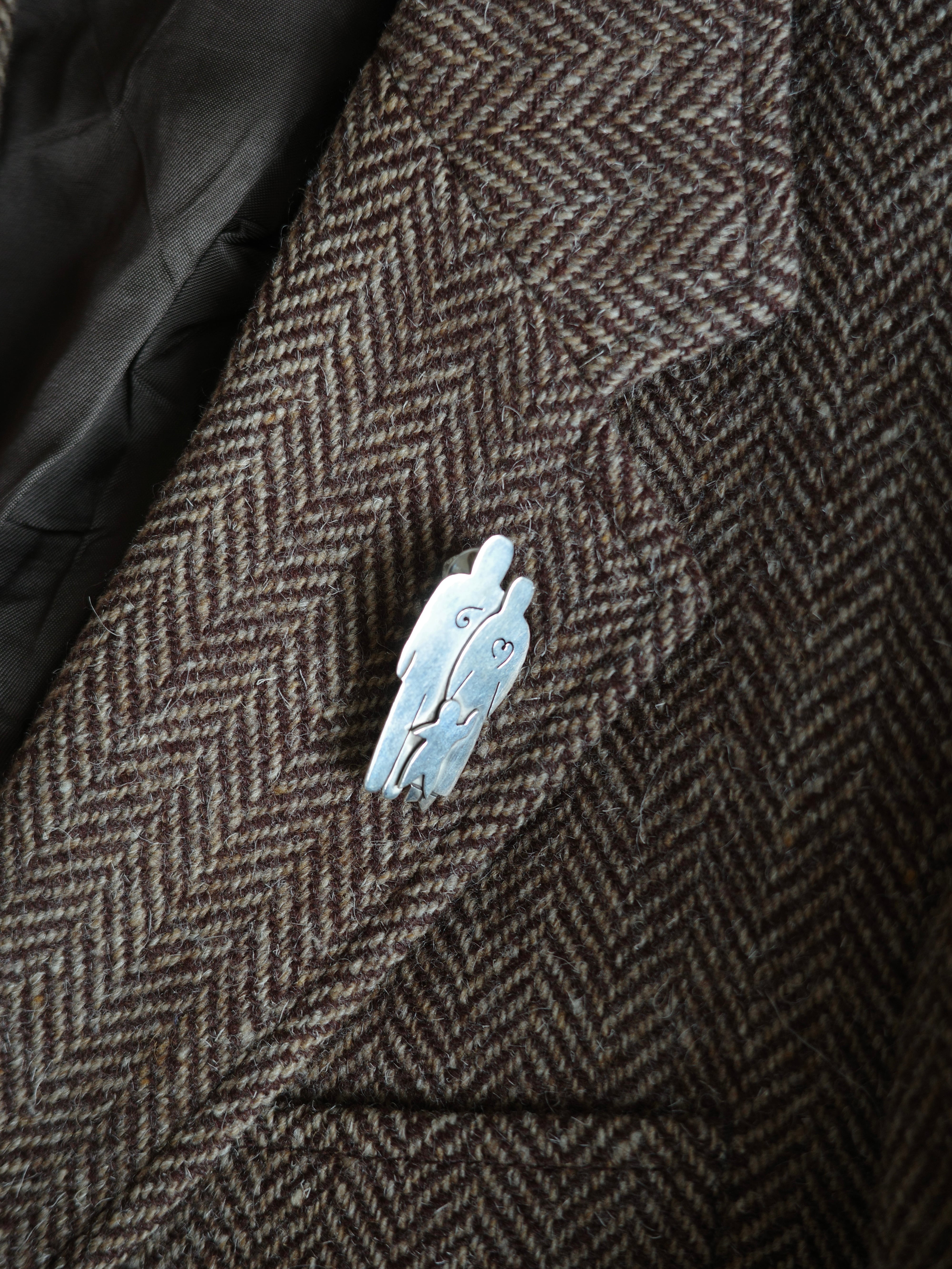 <vintage silver925>family brooch