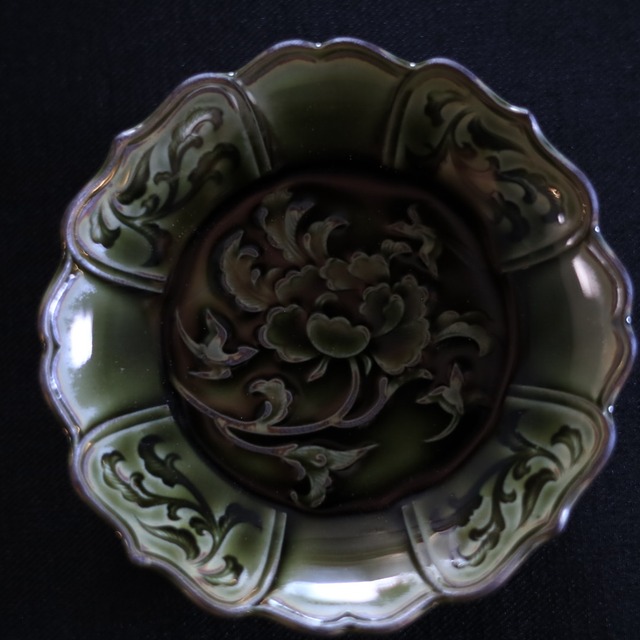AS　草花輪花小皿
