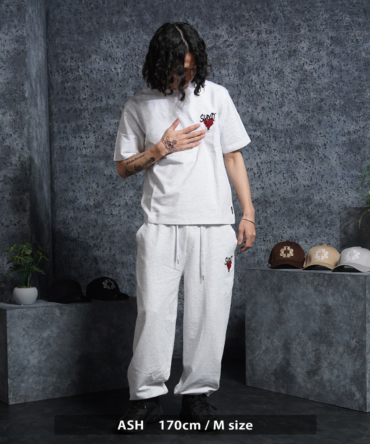 ◆ミニ裏毛 ワンポイントハート S/S Tee◆ng-n83226