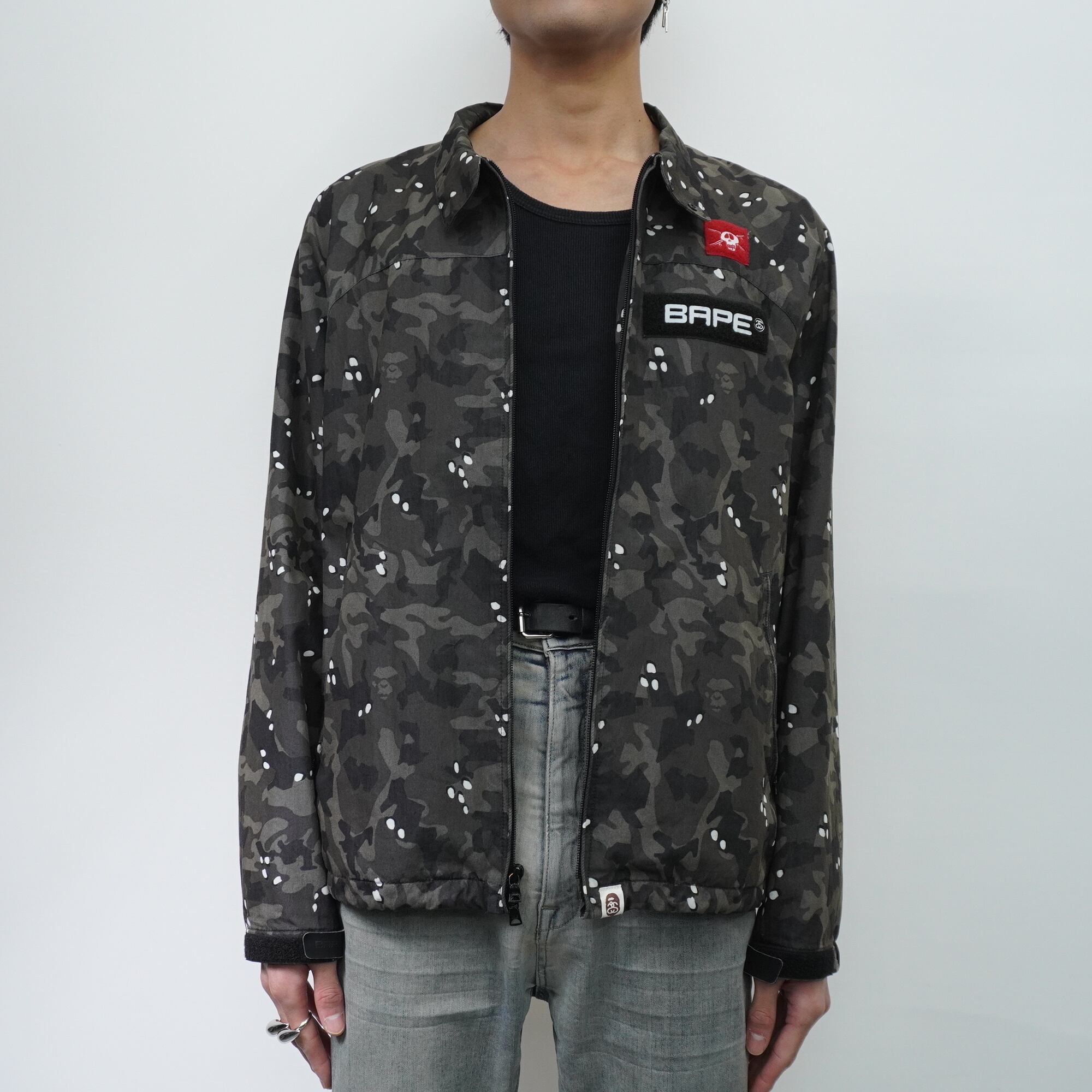 STUSSY × A BATHING APE デザートカモ レインジャケット A BATHING APE × STUSSY】コラボ デザートカモレインジャケット