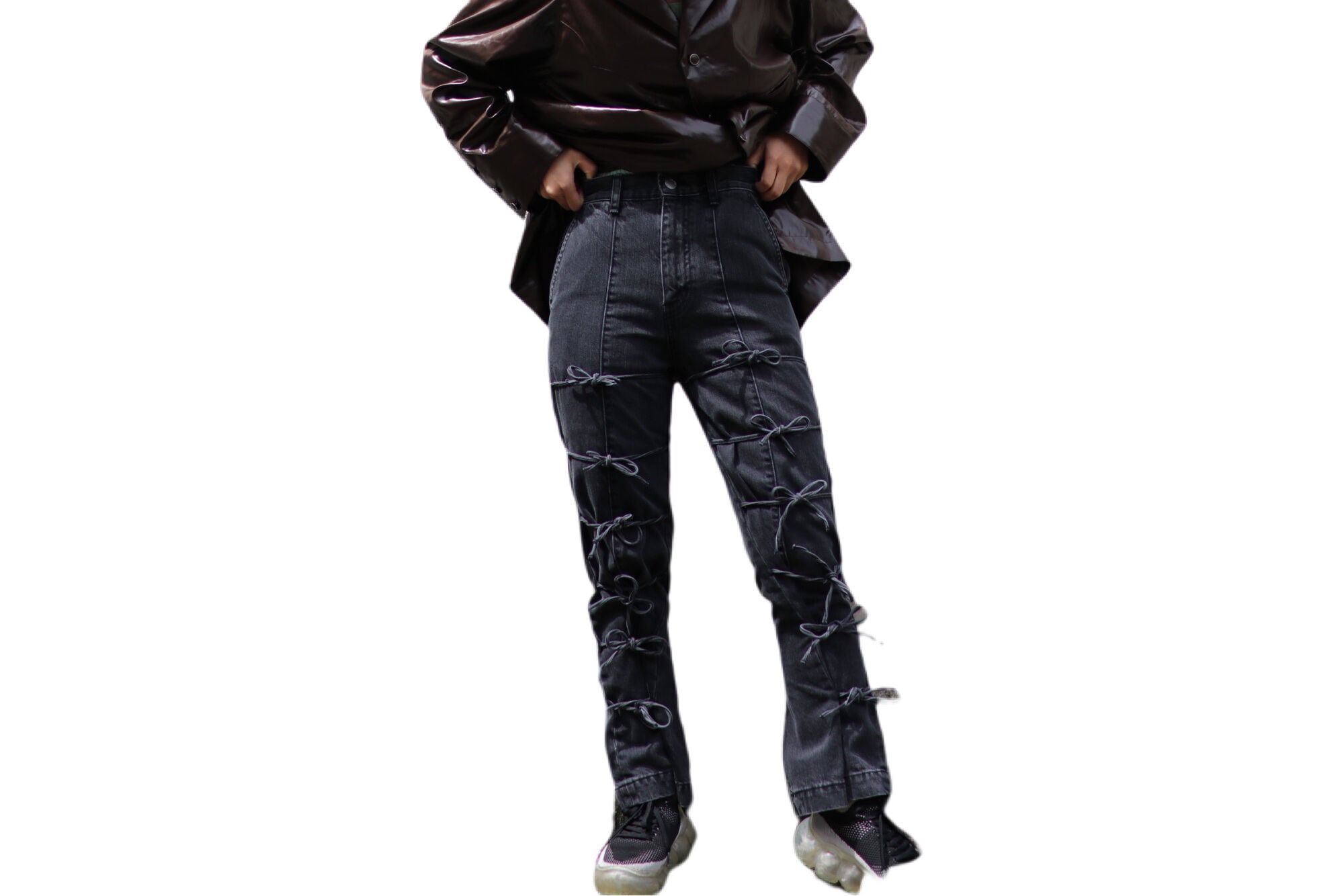 ベルパー BELPER STRINGS DENIM PANTS (BLACK) レディース JPN：2