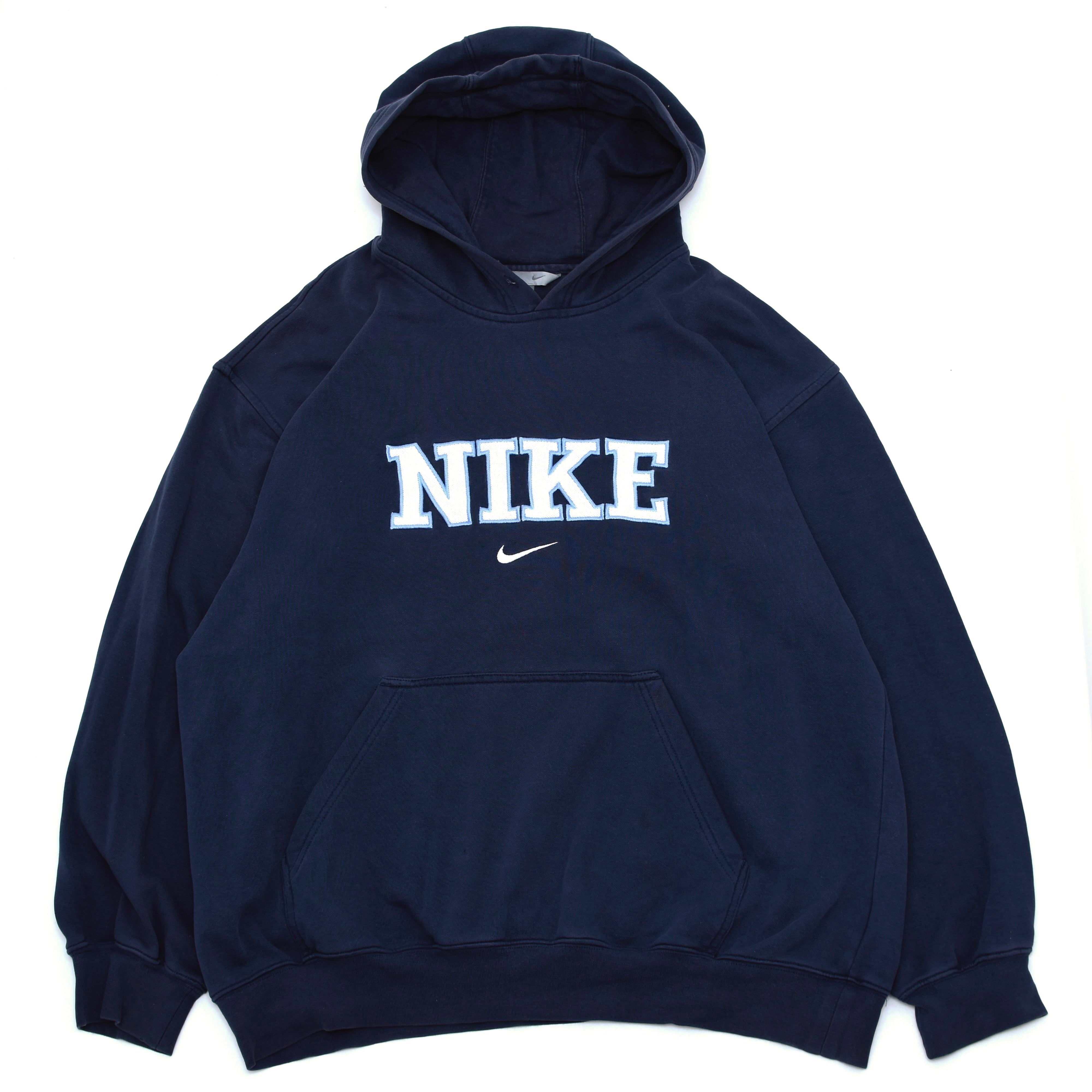 00s〜 NIKE big logo embroidery sweatparka | 古着屋 grin days