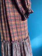 70s Paisley and Plaid Dress