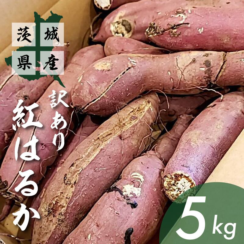 訳あり　紅はるか　さつまいも　5kg（生芋）　焼き芋・干し芋専門店「あづまや」-　茨城県産さつまいも使用