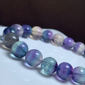 19.透明度高☆美グラデーションフローライト・ブレスレット