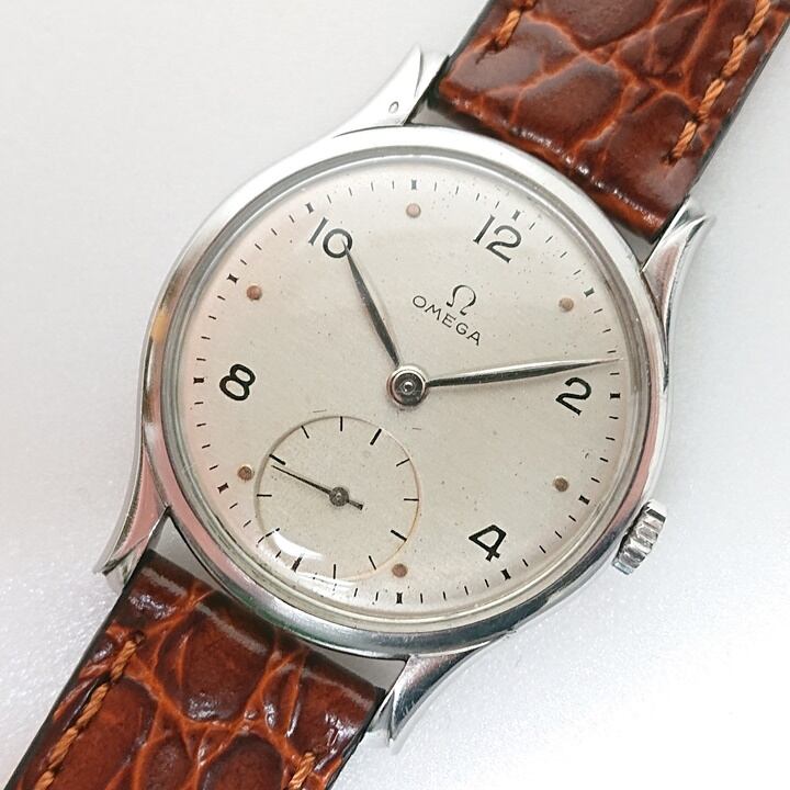 OMEGA】1940's ROUND MODEL アンティーク ヴィンテージ 飛びアラビア