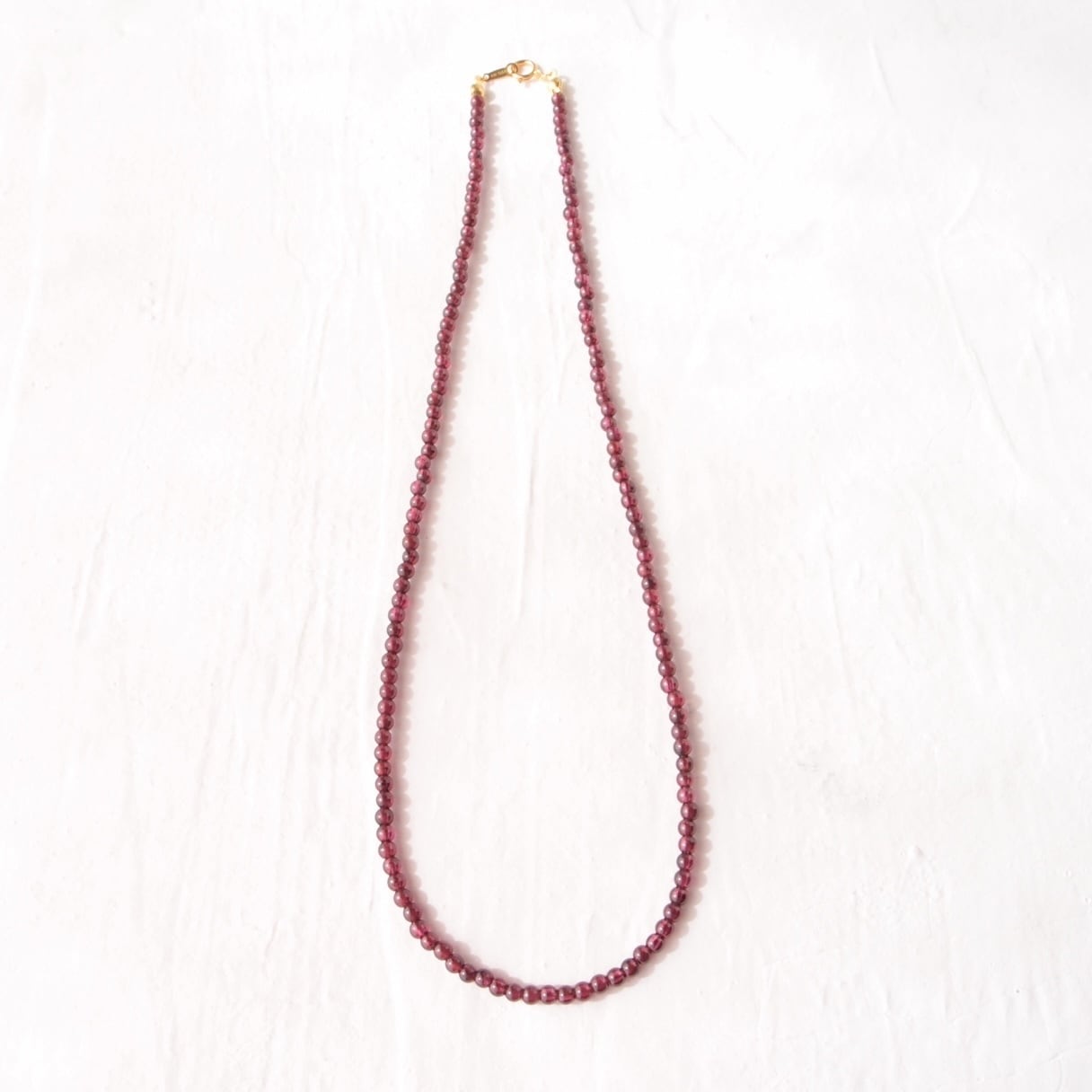 【K14gf】Colored Stone Plane Necklace・Garnet/プレーンネックレス(ガーネット)