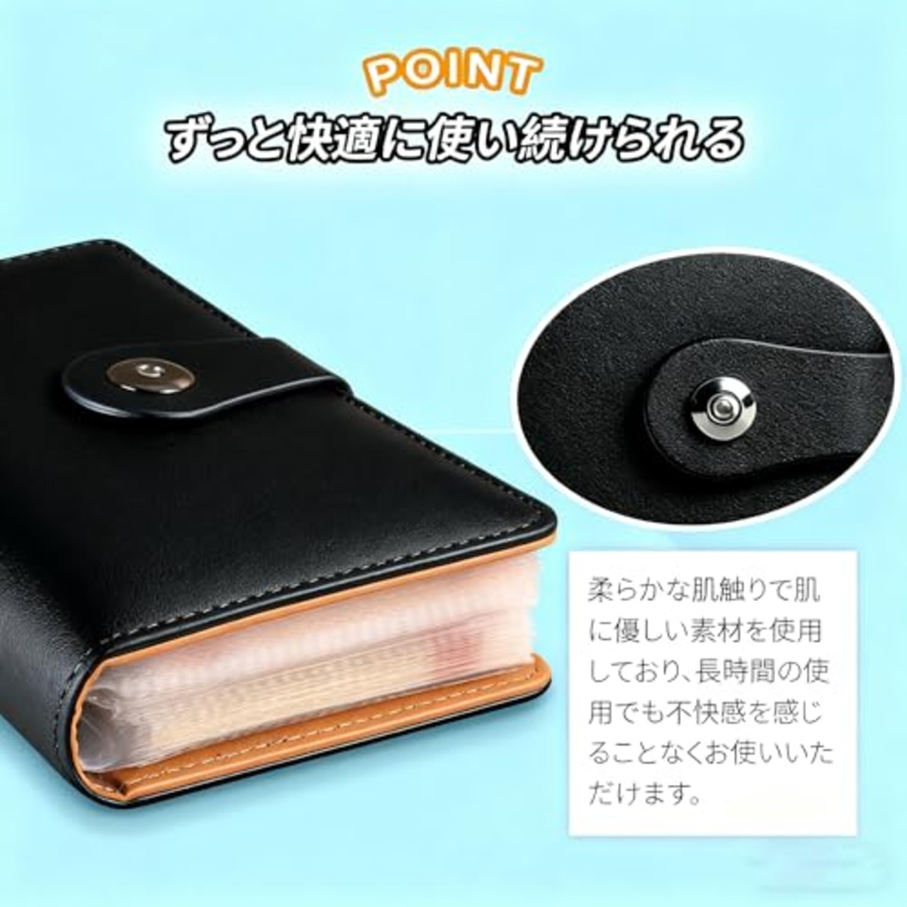 Pochitto Mise 貯金箱 お札 100枚収納可能 貯金ファイル 貯金手帳 貯金バインダー お札封筒貯 おもしろ おしゃれ 貯金ノート 家計管理 可愛い 大容量 (ブルー)