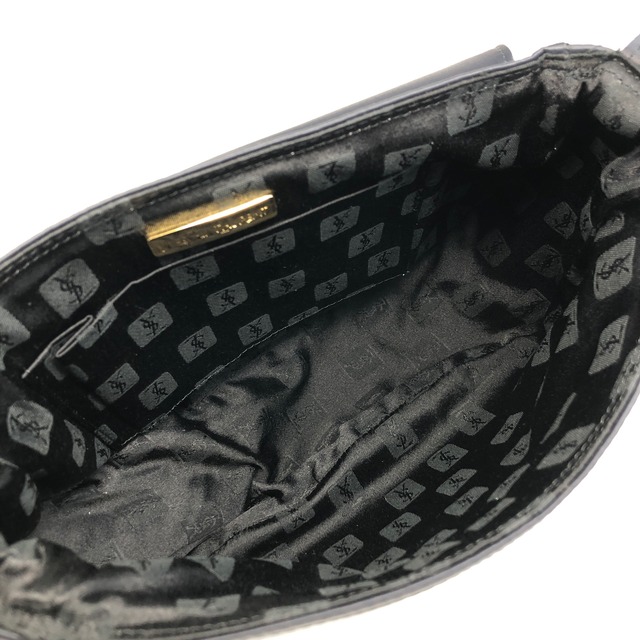 Yves Saint Laurent イヴ・サンローラン ショルダーバッグ ネイビー YSL ナイロン バイアステッチ vintage ヴィンテージ オールド csjzhj