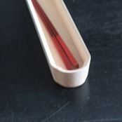 四十沢木材工芸　くりぬき箸箱(1個) / Hollowed-out Cutlery Serving Tray Slim［2104330000209］