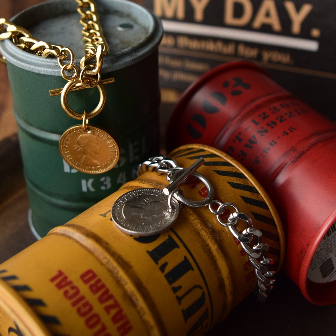 シックスペンスコインブレスレット（シルバー）