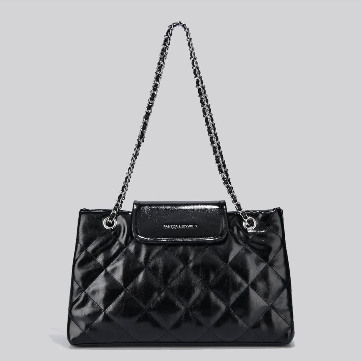 quilted chain shoulder bag / l0902