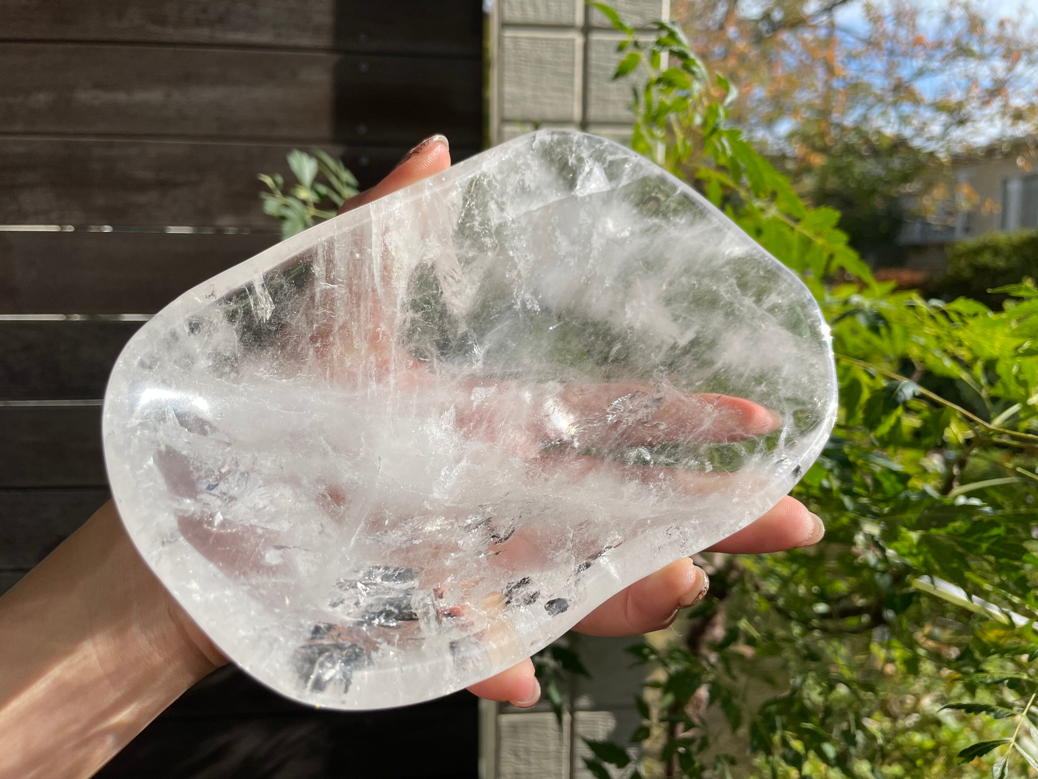 クリスタル bowl (D)780g　虹入り