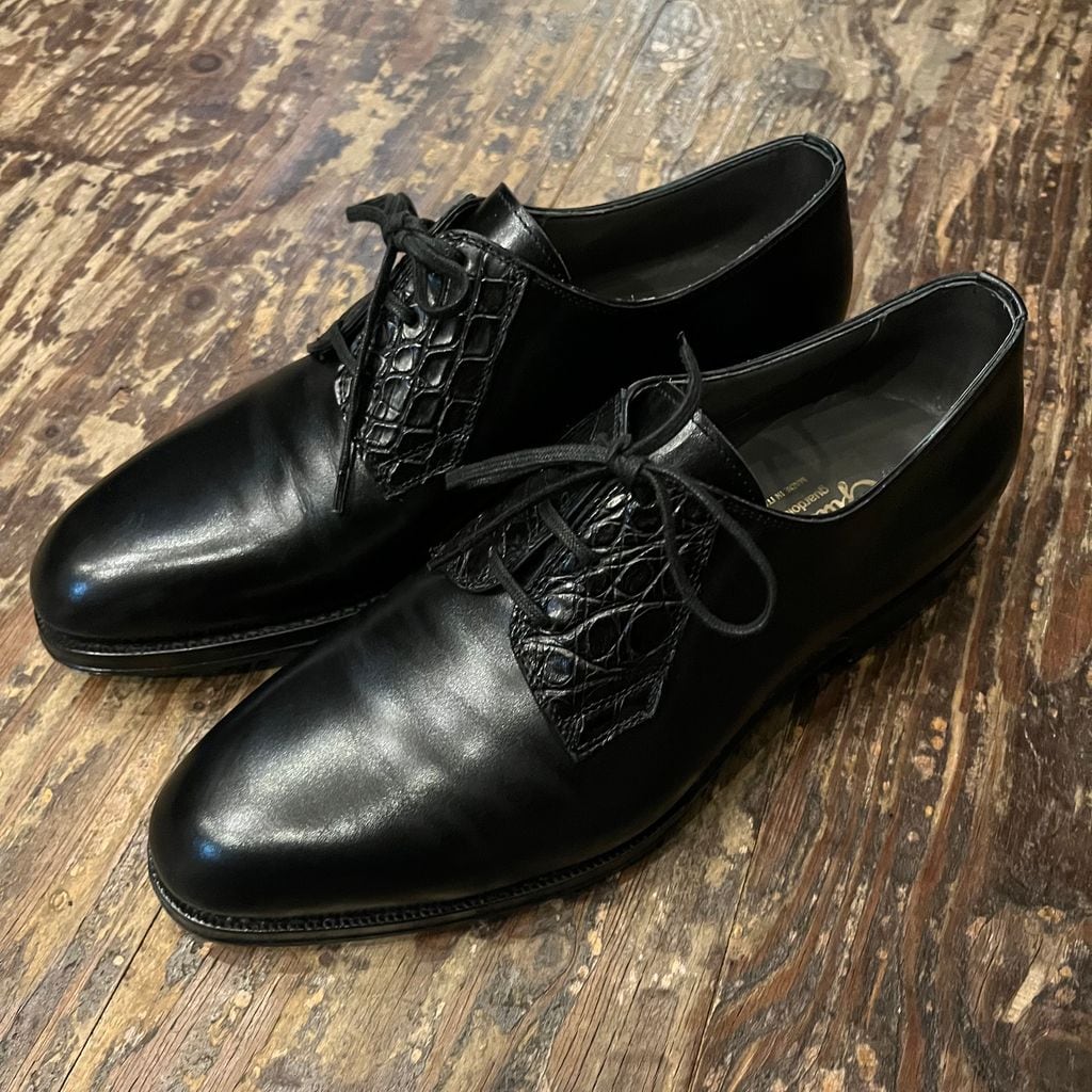 フラテッリ・ジャコメッティ　黒サイズ39 F.LLI Giacometti フラテッリ ジャコメッティ クロコ型押し 3