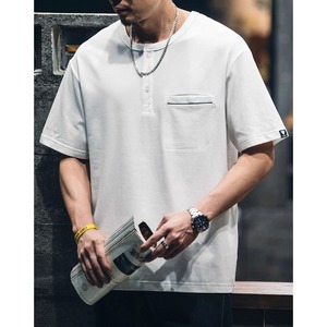 ヘンリーネックポケットTシャツ 10107