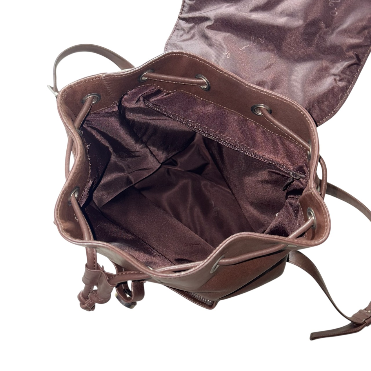 AGNES B. brown leather backpack