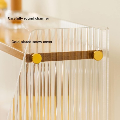 メイクアップオーガナイザー 大容量 コスメディスプレイ デスクトップ 透明 アクリル 棚 多機能 3段収納 オーガナイザー バスルーム ドレッサー リビング 寝室 コレクション収納 化粧品 コスメ 香水  おしゃれ 2カラー ホームデコレーション