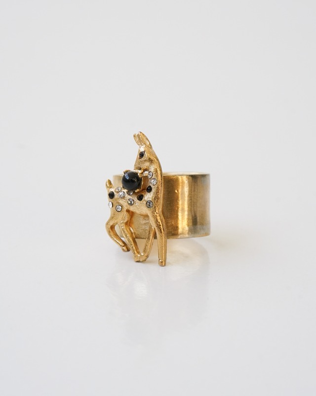 〈CHANEL〉Rhinestone Animal Ring 01A