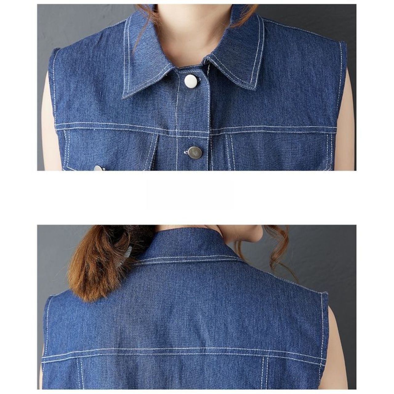 デニム切替 ベストスカート 00223