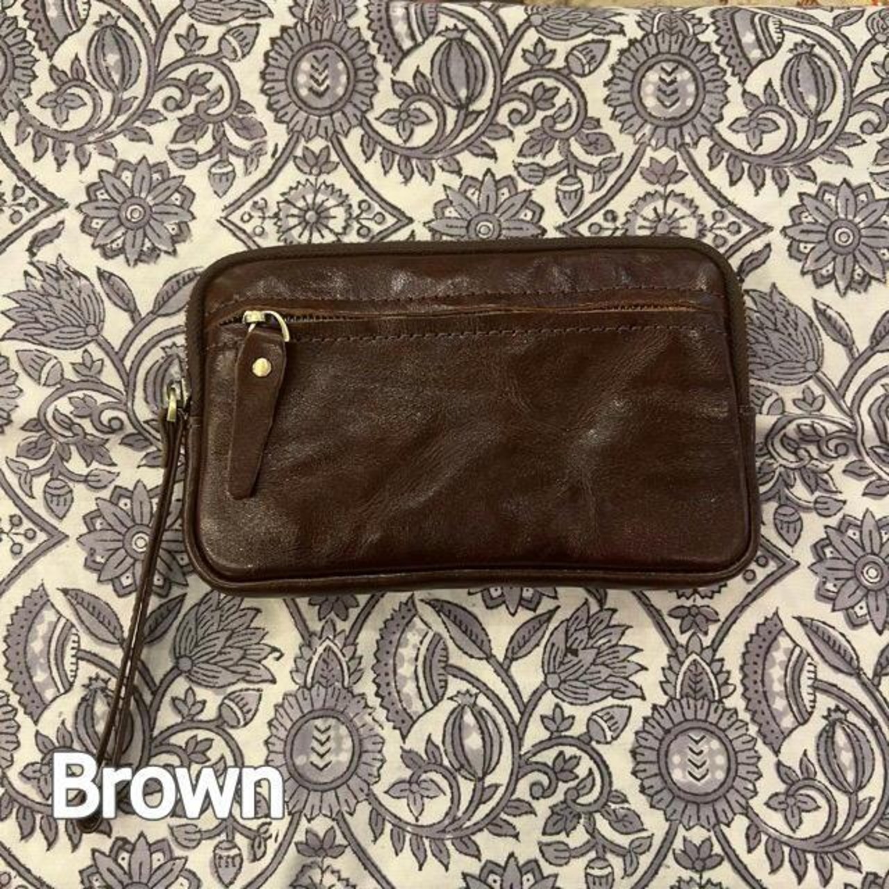 TOPANGA Accessory　Leather pouch with pockets 2Color　ポケット付きレザーポーチ　ブラック　ブラウン　ポーチ　ウォレット　ギフト　プレゼント