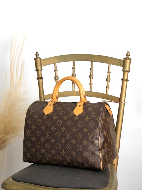 LOUIS VUITTON ルイヴィトン スピーディ30 モノグラム ハンドバッグ ブラウン レザー ボストンバッグ vintage ヴィンテージ オールド s2cksy