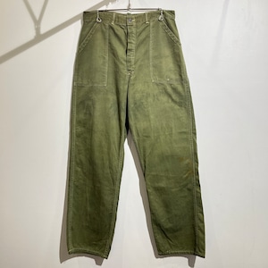 60S US ARMY Baker Pants Trousers Pants 60年代 ベイカーパンツ バックサテン 民間 13スターボタン W33L32
