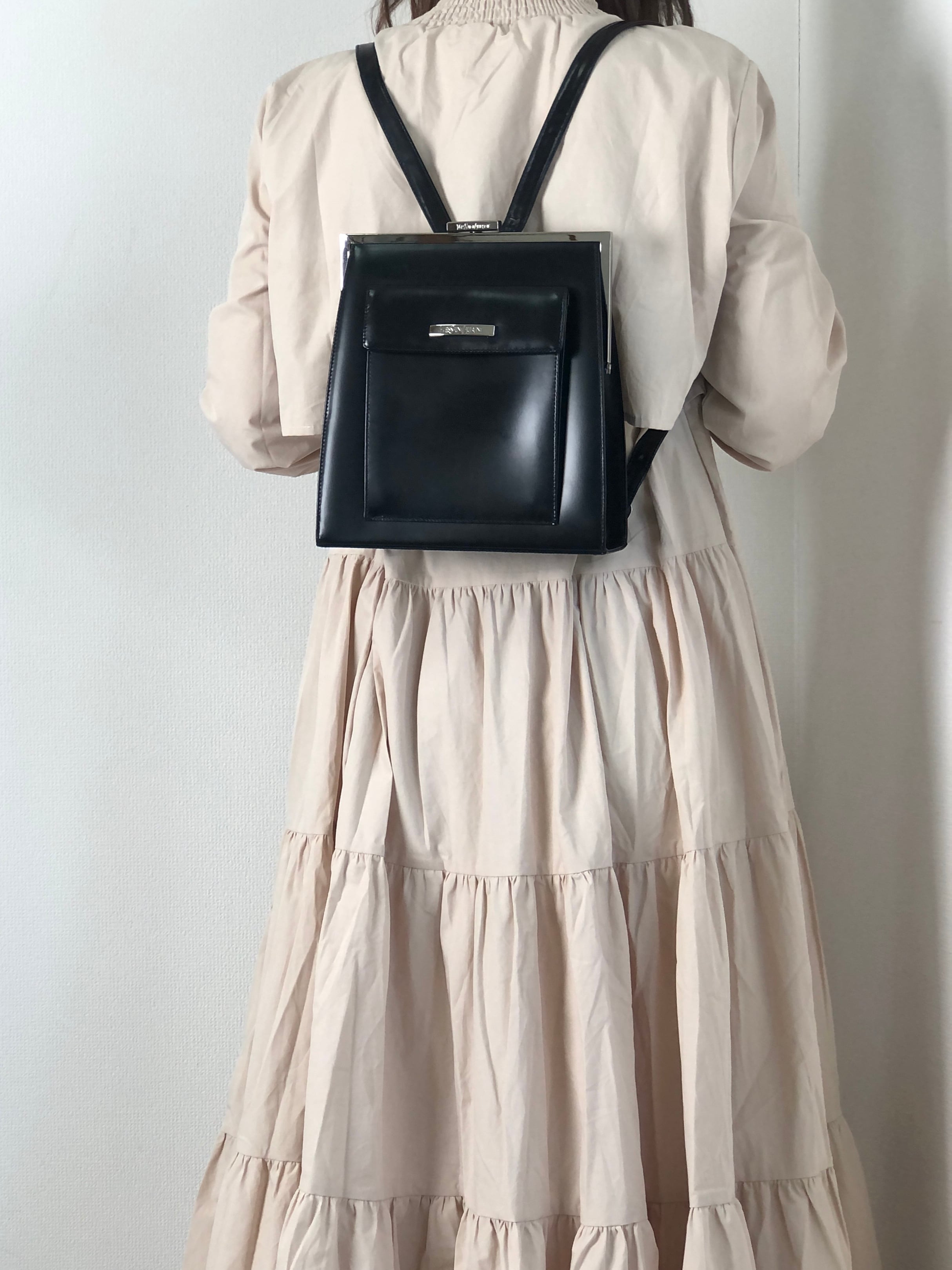 Yves Saint Laurent イヴ・サンローラン ロゴ がま口 バックパック