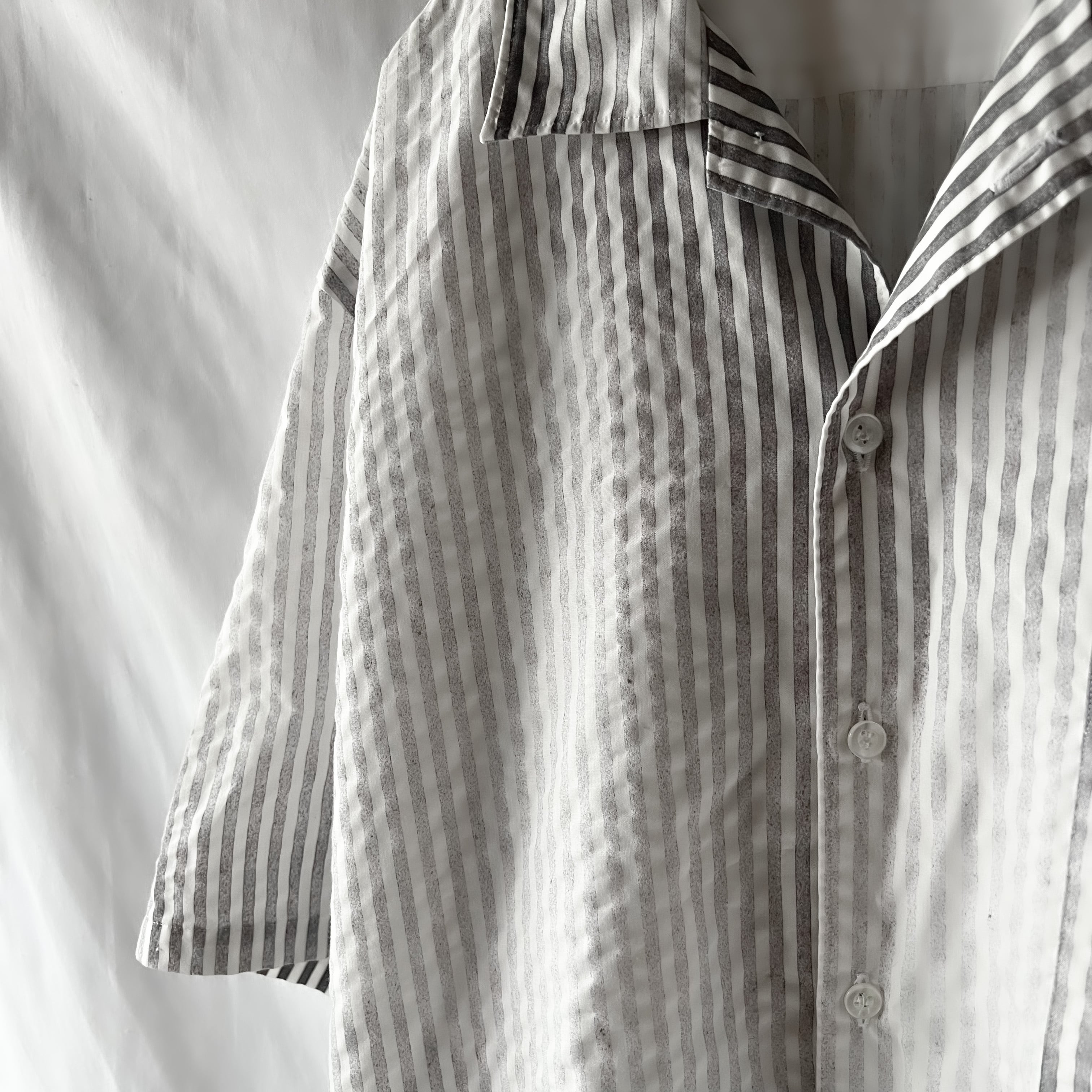 comme des garçons homme stripe open collar shirt 田中オム