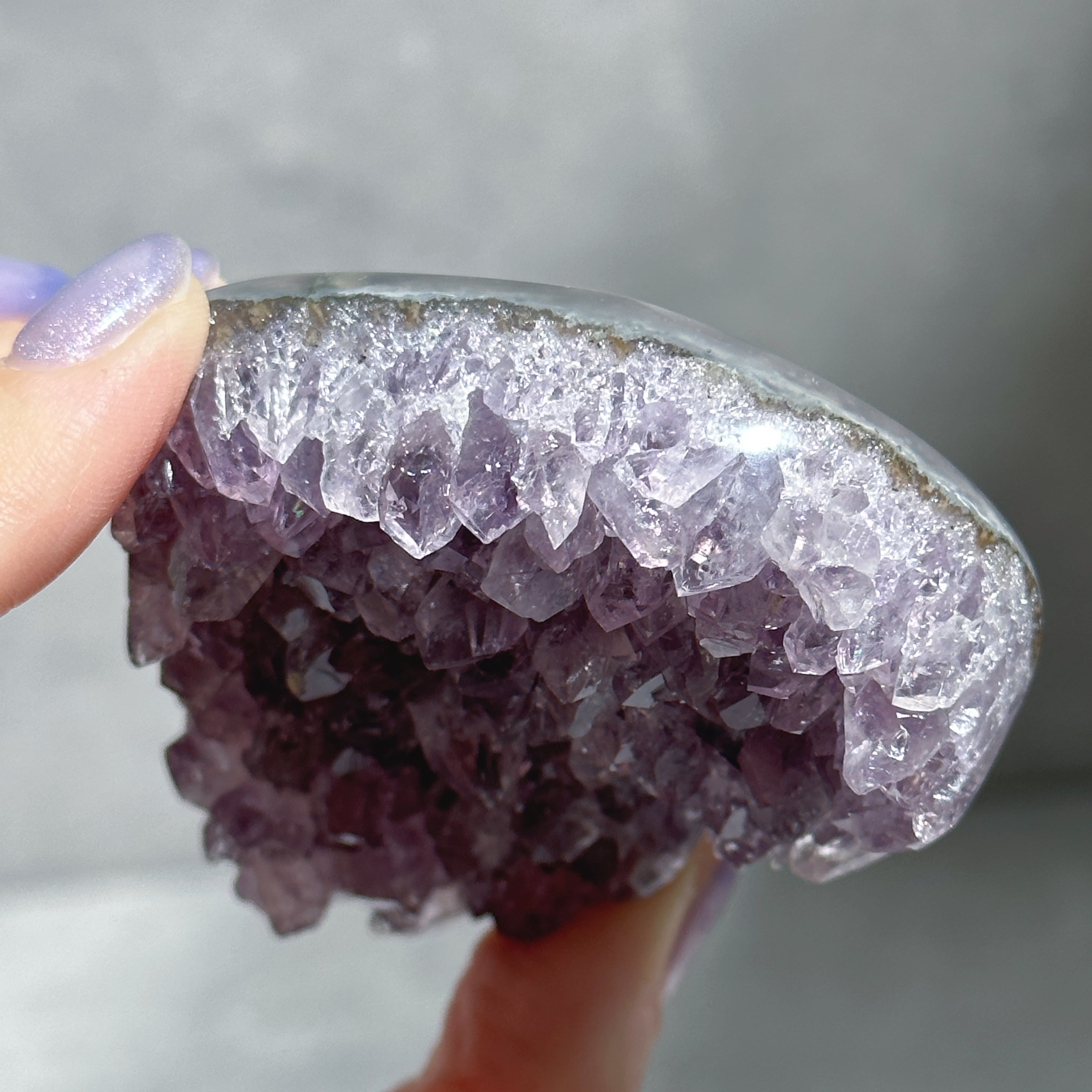 台座付き♡アメジスト ハート型32◇Amethyst◇天然石・鉱石