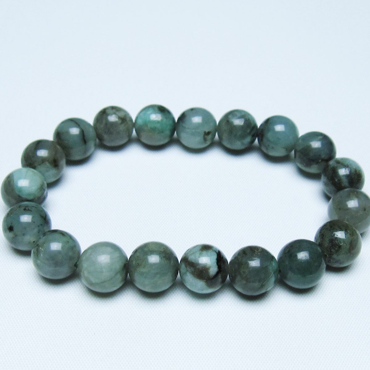 エメラルド ブレスレット 11mm 一点物 メール便可 [M便 1/10] 111-46042