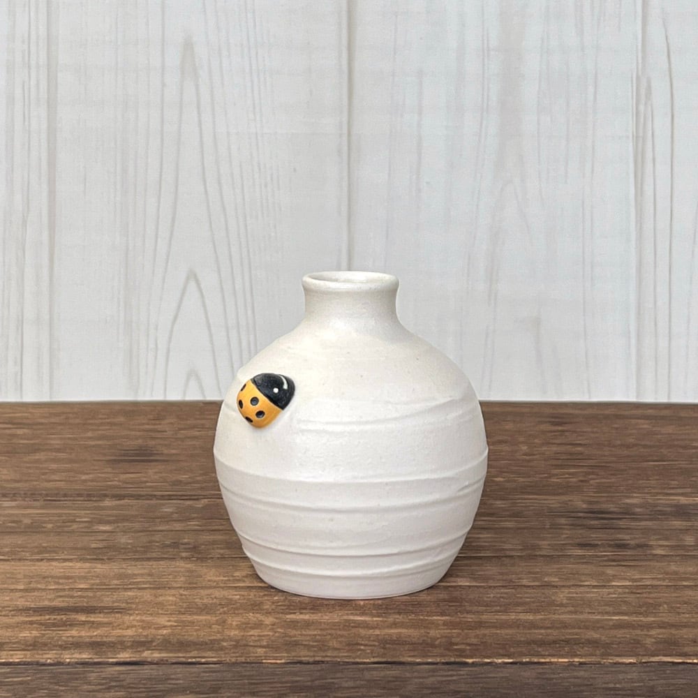 てんとう虫一輪挿し(小)╴黄