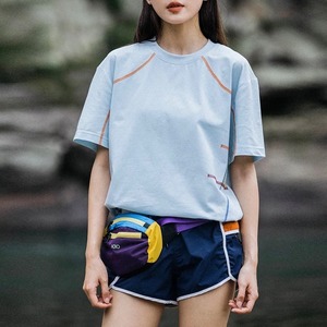 パイピングラウンドネックTシャツ　J0276