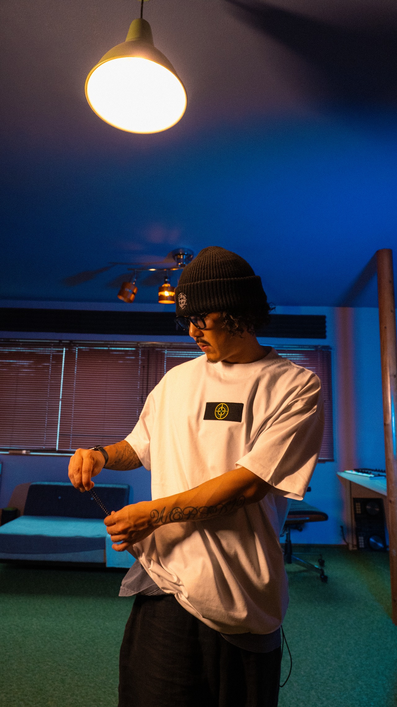 SMOKE ISLAND Relax Fit Jersey T-Shirt [WHITE]