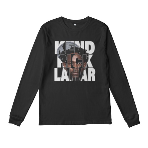 Kendrick Lamar face L/S TEE (black/white)