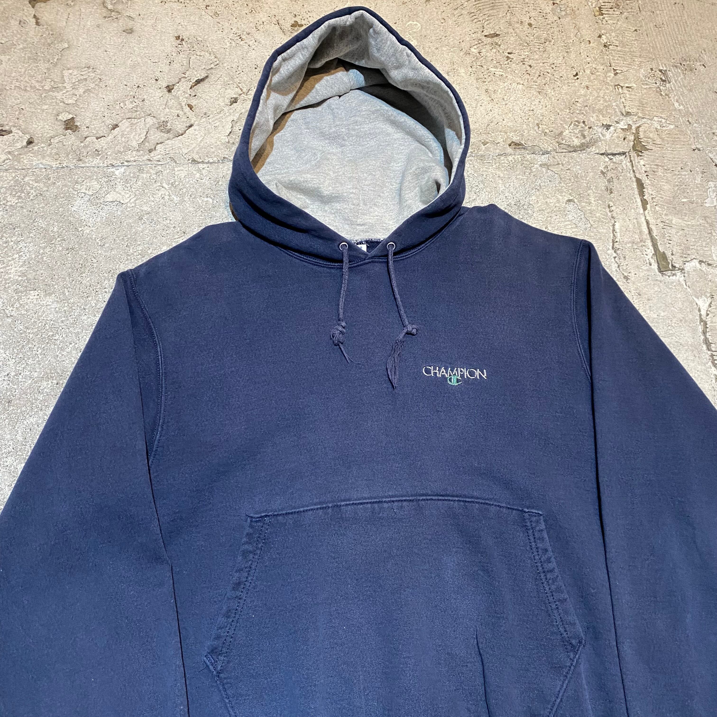 90s〜 Champion / チャンピオン フードダブルフェイス プルオーバー 
