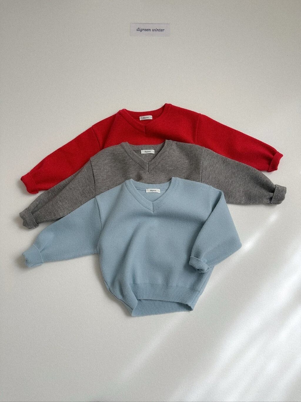 cozy v-neck knit【digreen】※11月下旬〜12月上旬発送予定