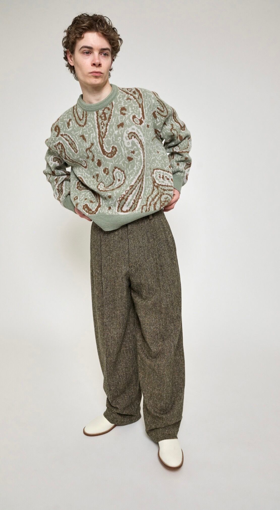 Cristaseya  [DOUBLE PLEATED WIDE PANTS]